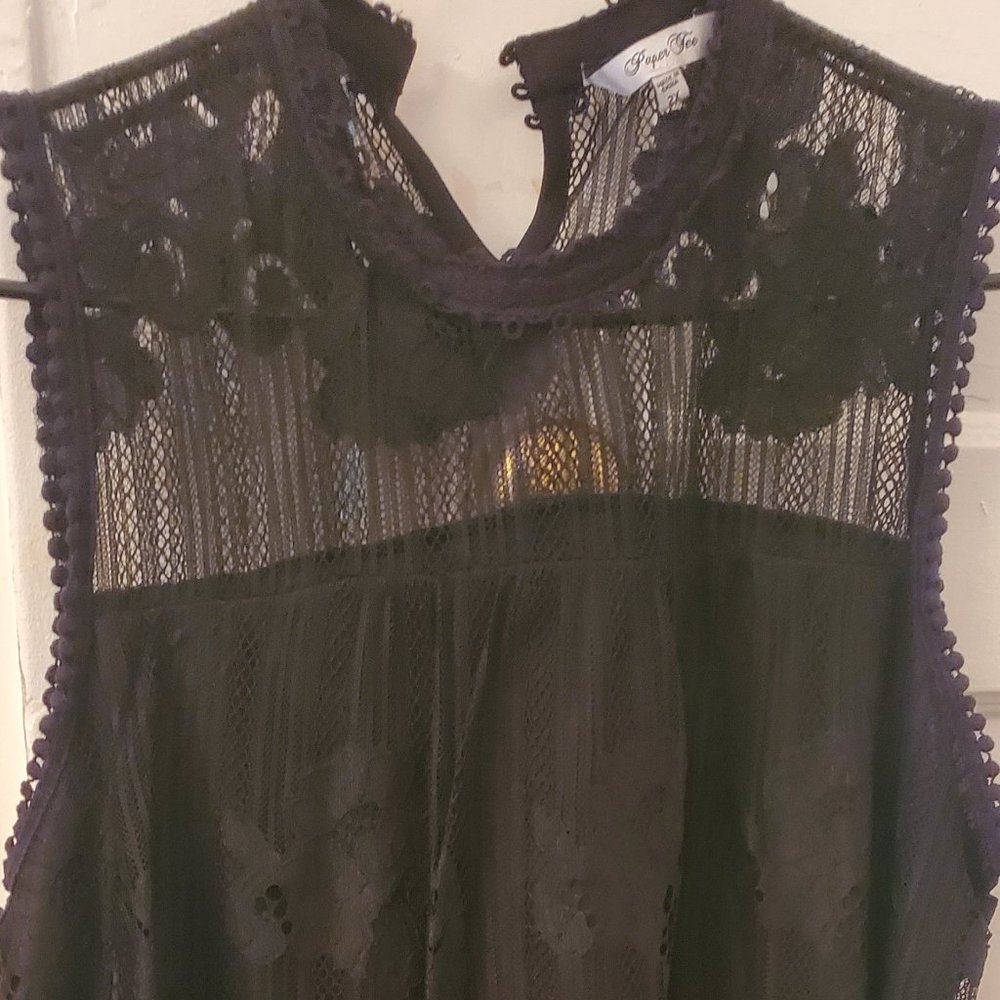 Paper Tee Lace Blouse Size 2X